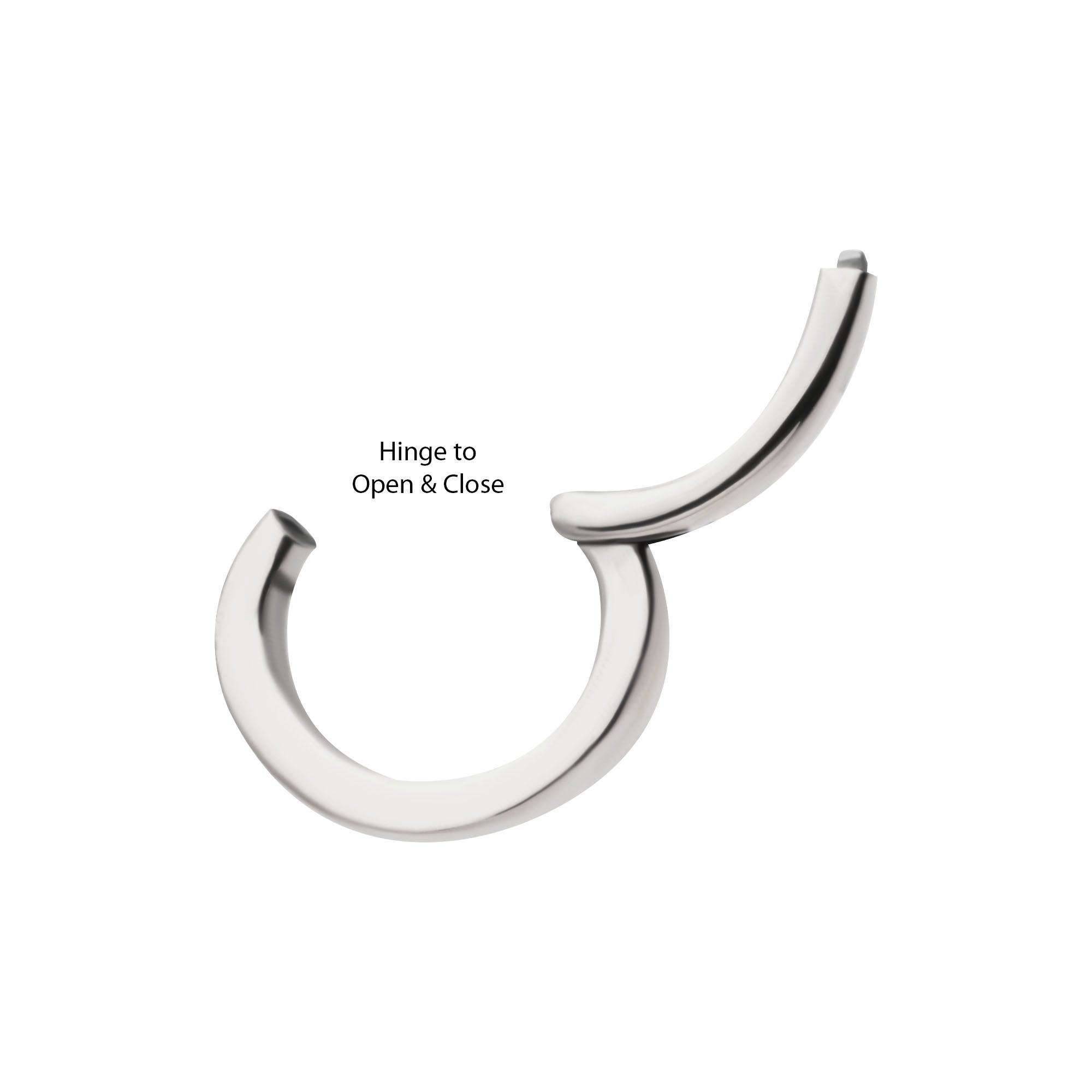 Titanium Oval Shape Hinged Segment Clicker tisgrhov16 -Rebel Bod-RebelBod