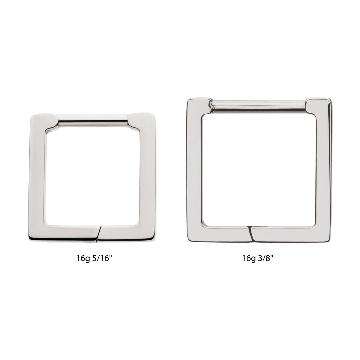 Titanium Square Hinged Segment Clicker tisgrhs26 -Rebel Bod-RebelBod