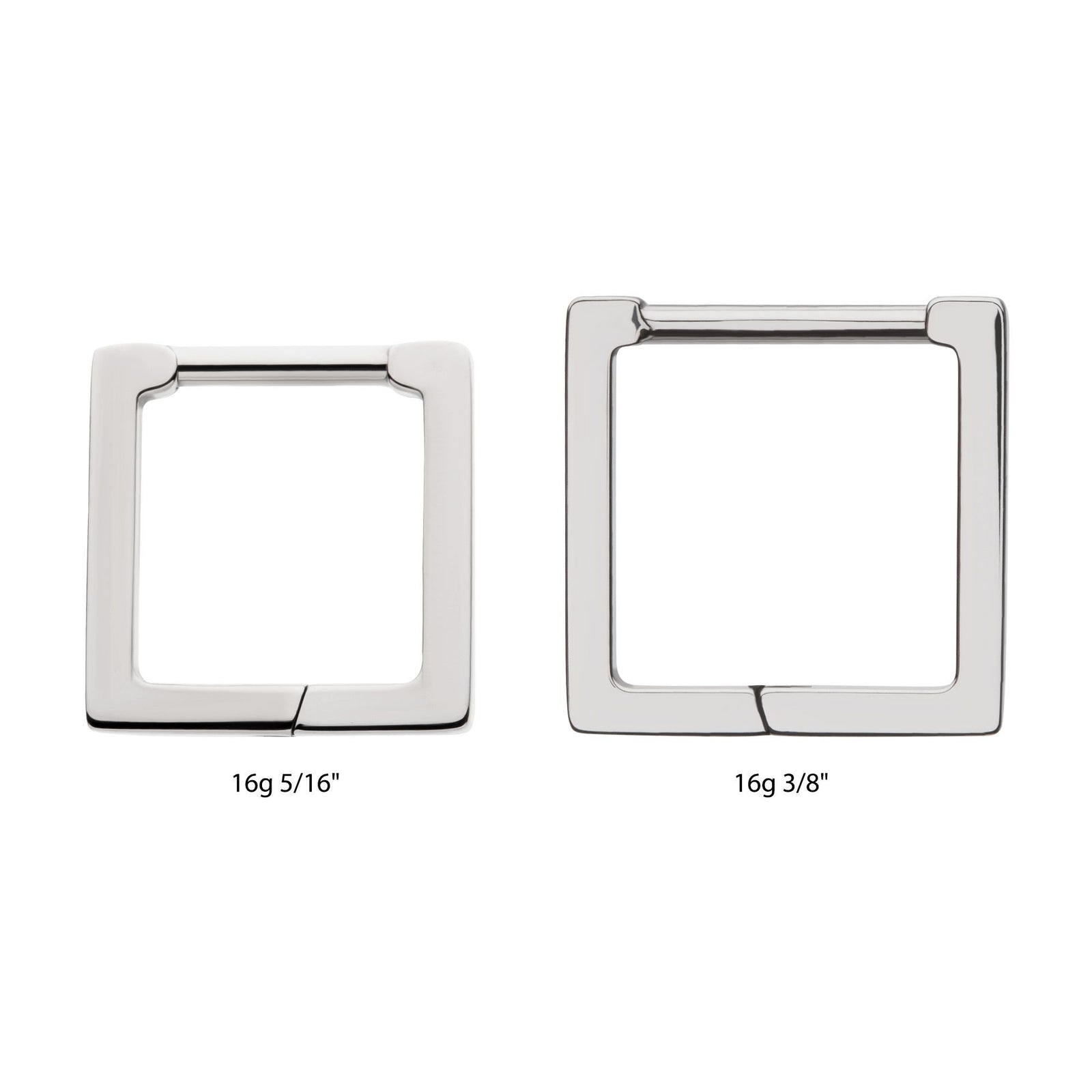 Titanium Square Hinged Segment Clicker tisgrhs26 -Rebel Bod-RebelBod