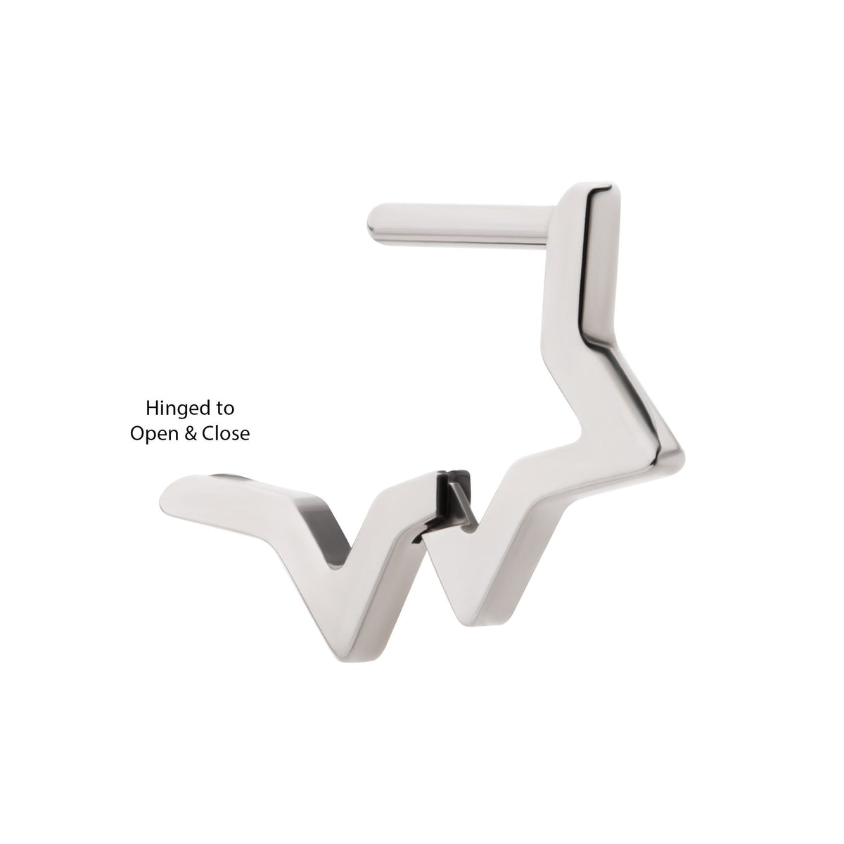 Titanium Star Hinged Segment Clicker tisgrhs36 -Rebel Bod-RebelBod