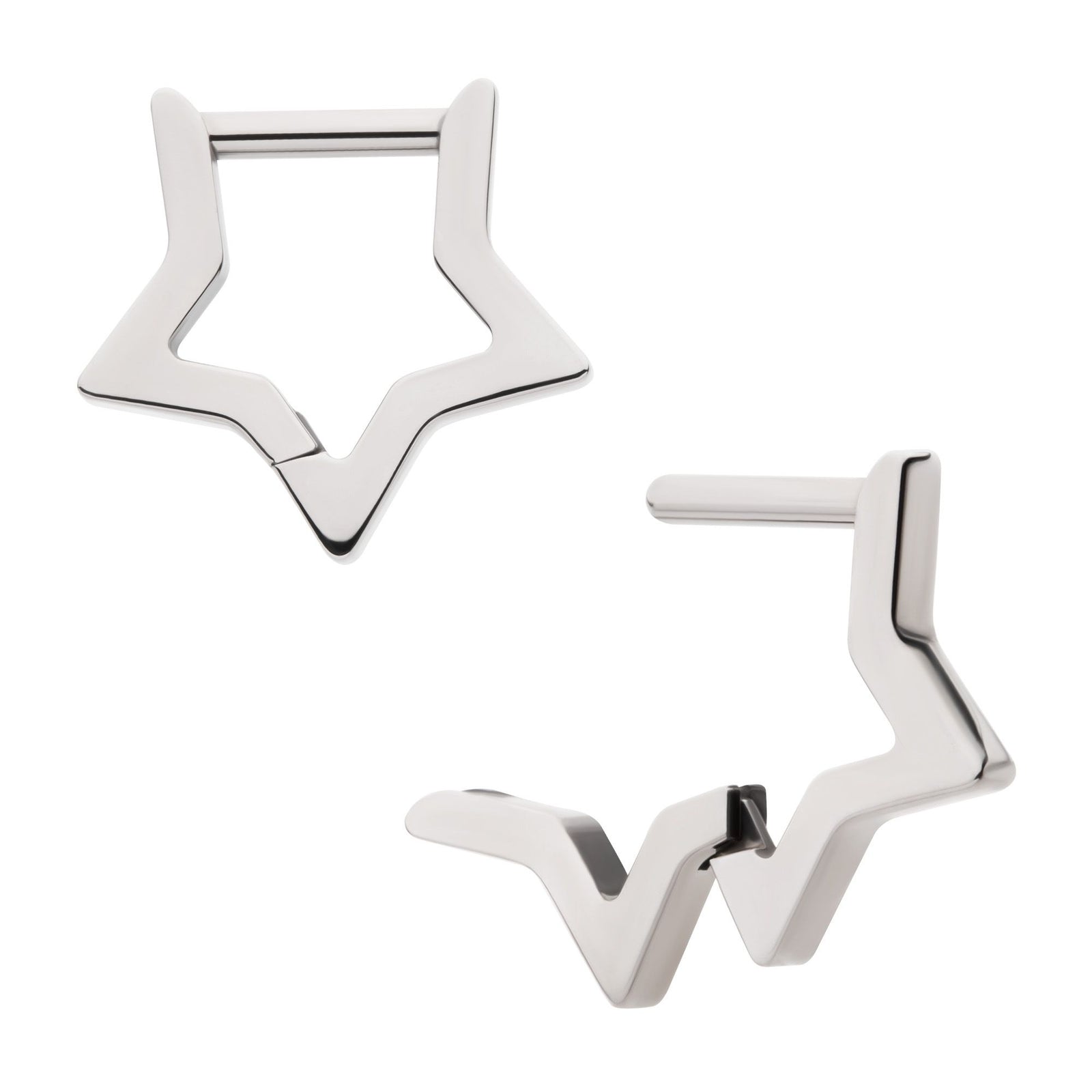 Titanium Star Hinged Segment Clicker tisgrhs36 -Rebel Bod-RebelBod