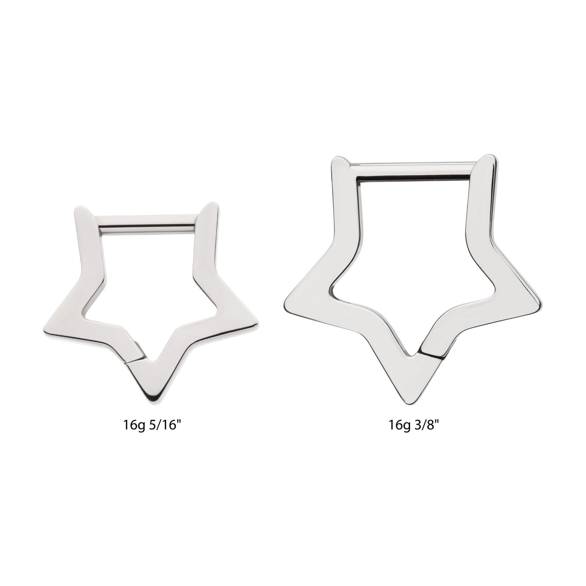 Titanium Star Hinged Segment Clicker tisgrhs36 -Rebel Bod-RebelBod