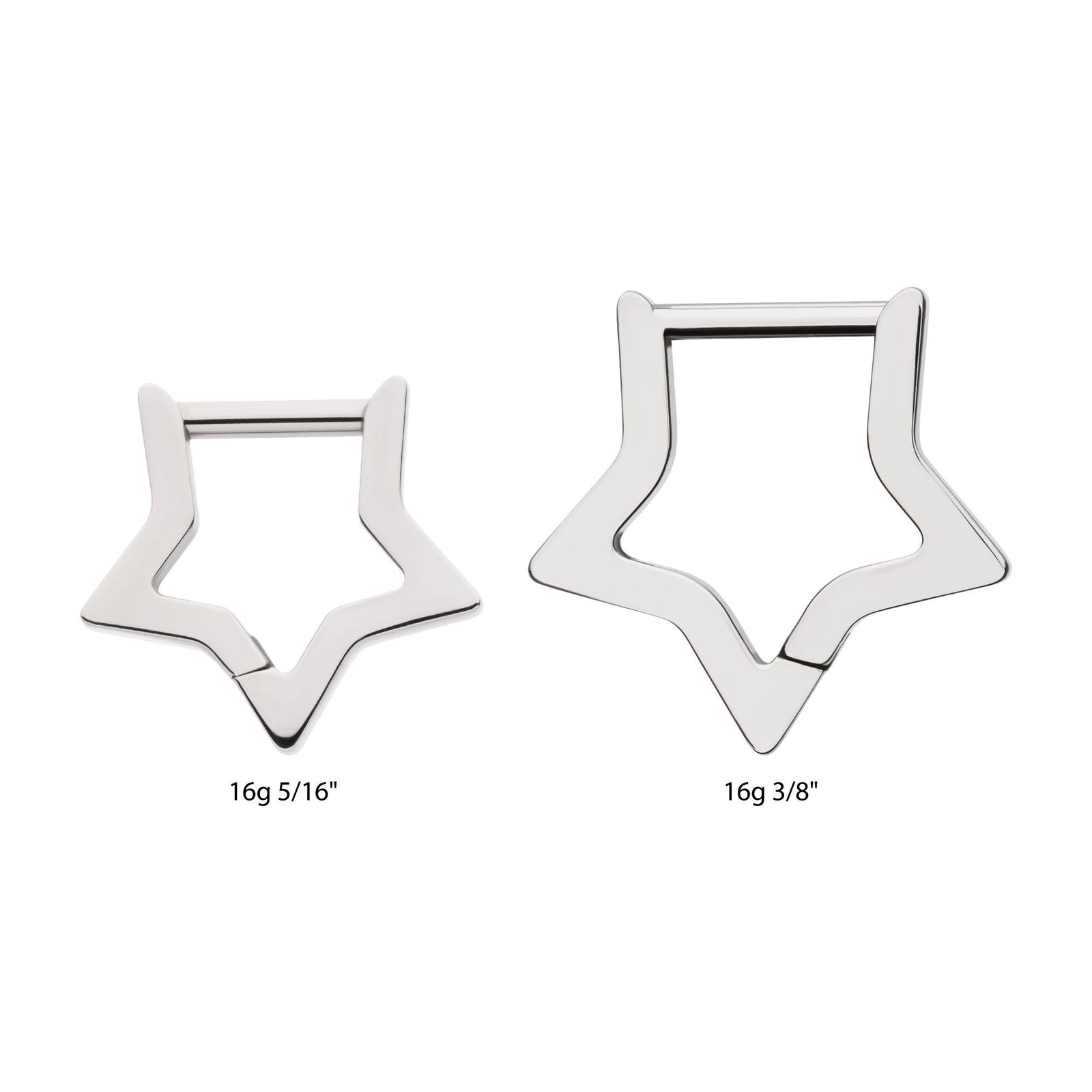 Titanium Star Hinged Segment Clicker tisgrhs36 -Rebel Bod-RebelBod