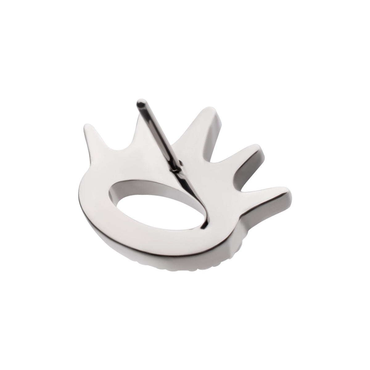 Titanium Threadless Prong Set Gem Eye Lash Top titls874c -Rebel Bod-RebelBod