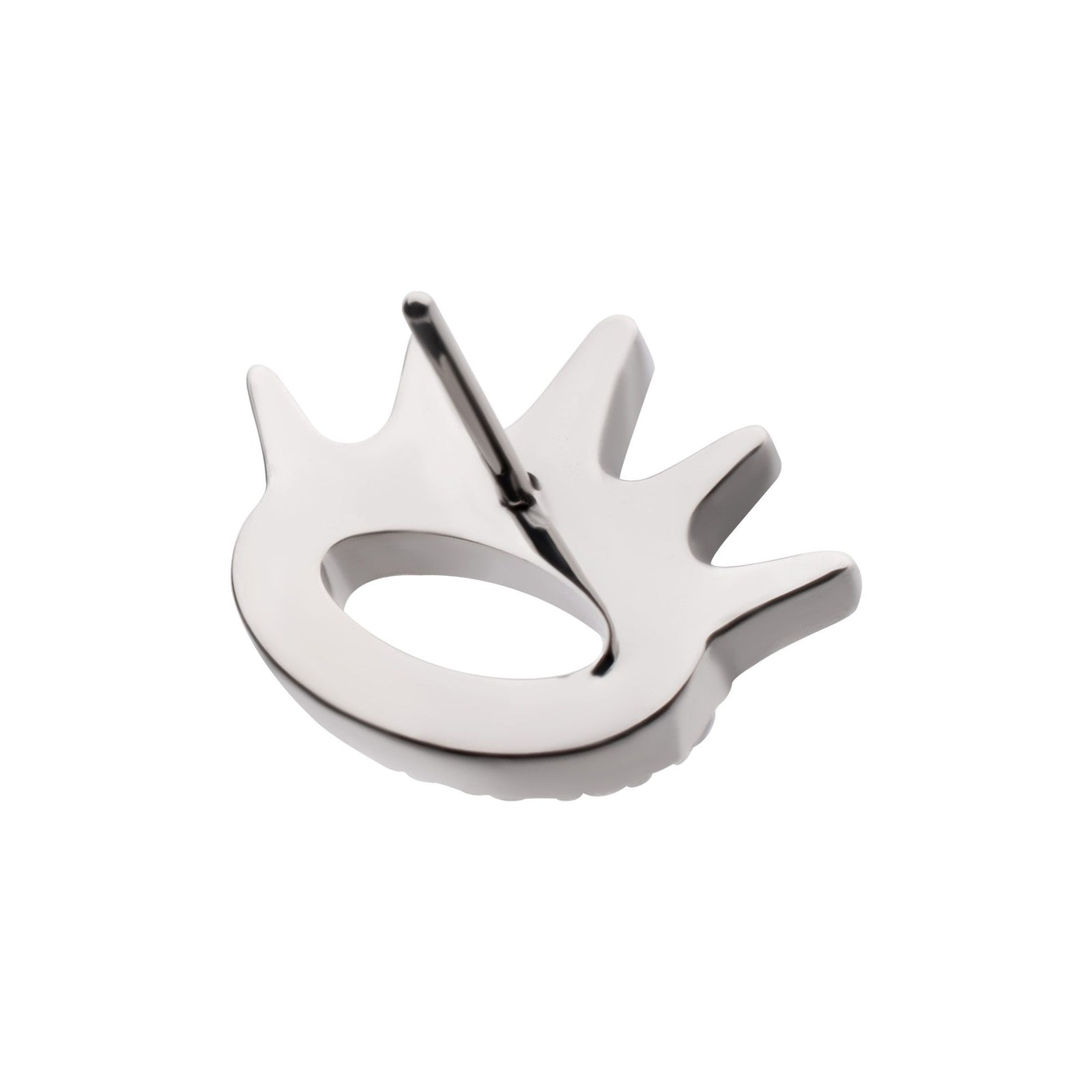 Titanium Threadless Prong Set Gem Eye Lash Top titls874c -Rebel Bod-RebelBod