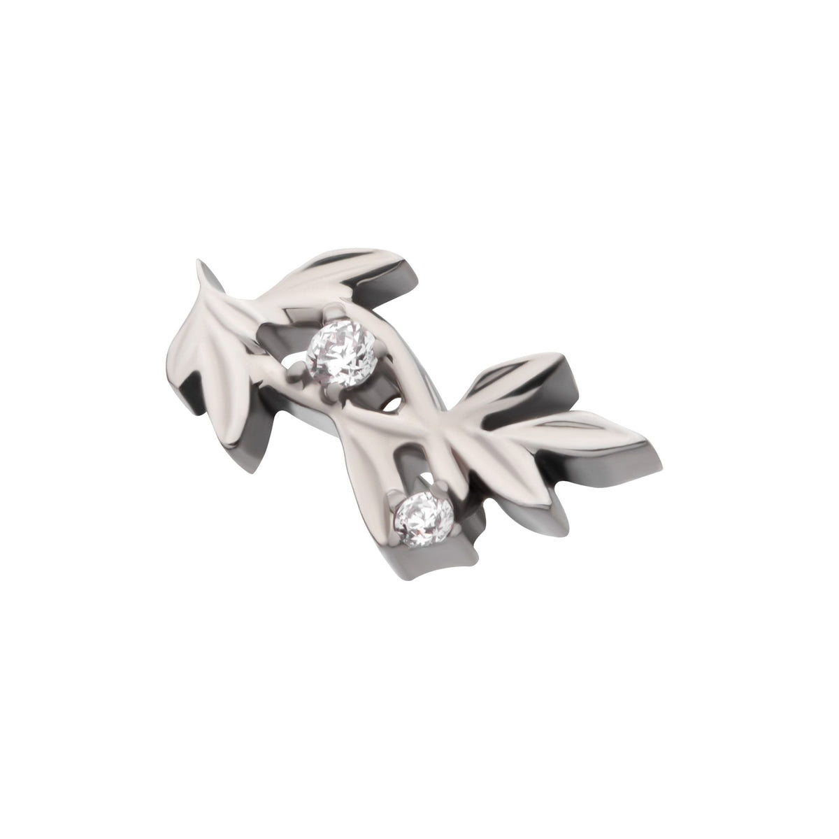 Titanium Threadless Prong Set Gem Vine Top titls884c -Rebel Bod-RebelBod