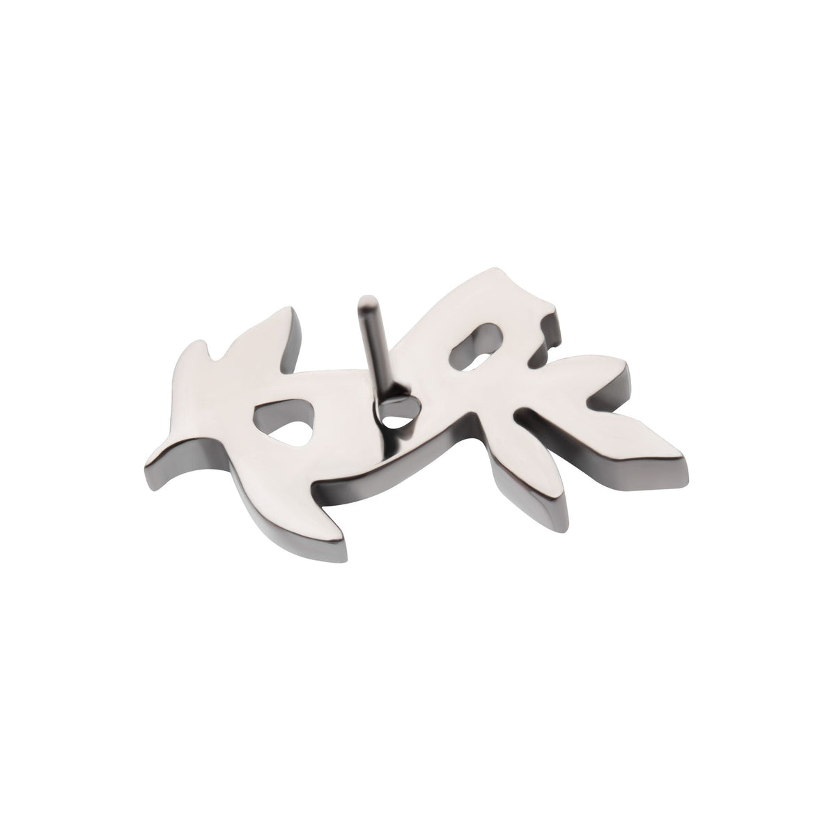 Titanium Threadless Prong Set Gem Vine Top titls884c -Rebel Bod-RebelBod