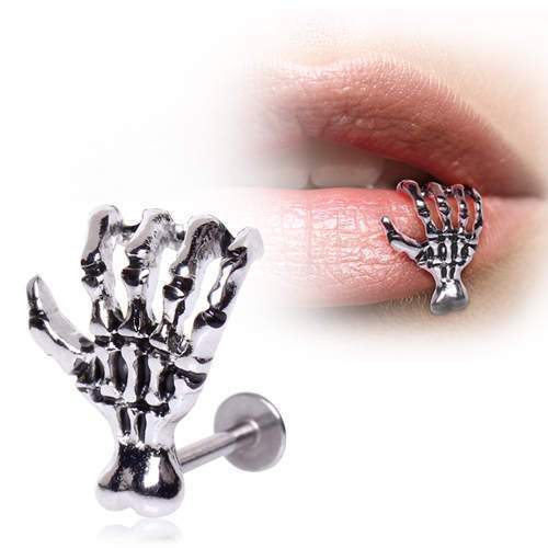 Cartilage Earring - Cartilage Barbell Zombie Claw Cartilage Earring / Labret -Rebel Bod-RebelBod