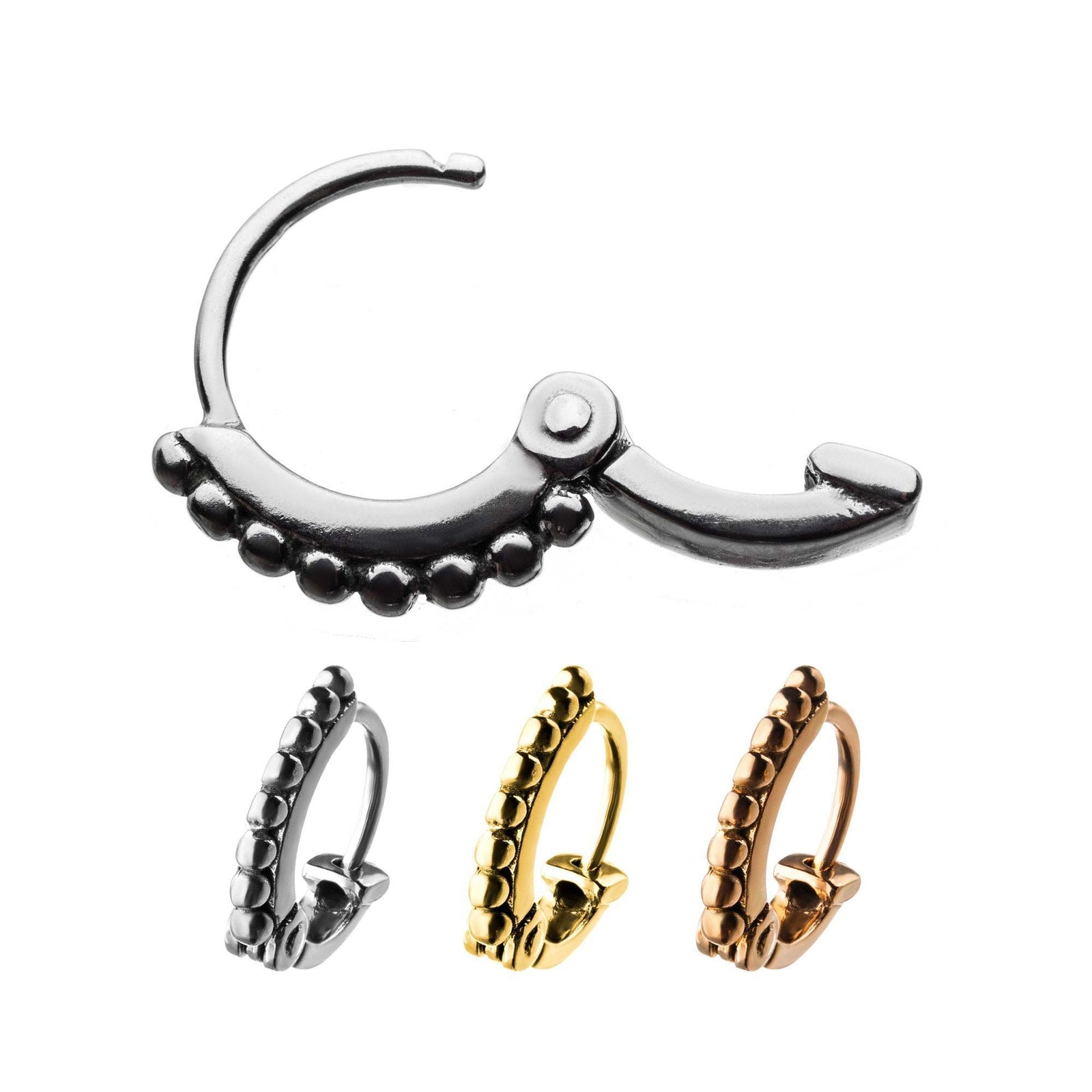 1.4mm thick and 6mm Pin Ball Hinged Cartilage Earring - 1 Piece