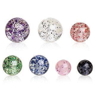 10 pcs UV Coated Glitter Ball Package - 1 Pack