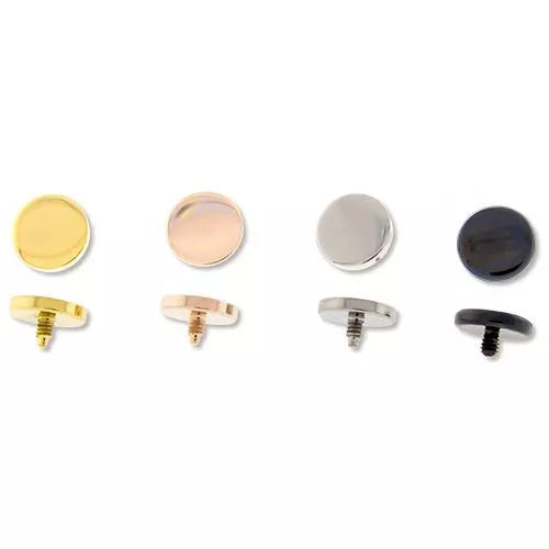 Body Jewelry Parts 10g, 12g, 14g and 16g, 18g  Pvd Coated Flat Titanium Replacement Disc - 1 Piece #SPLT#6 -Rebel Bod-RebelBod