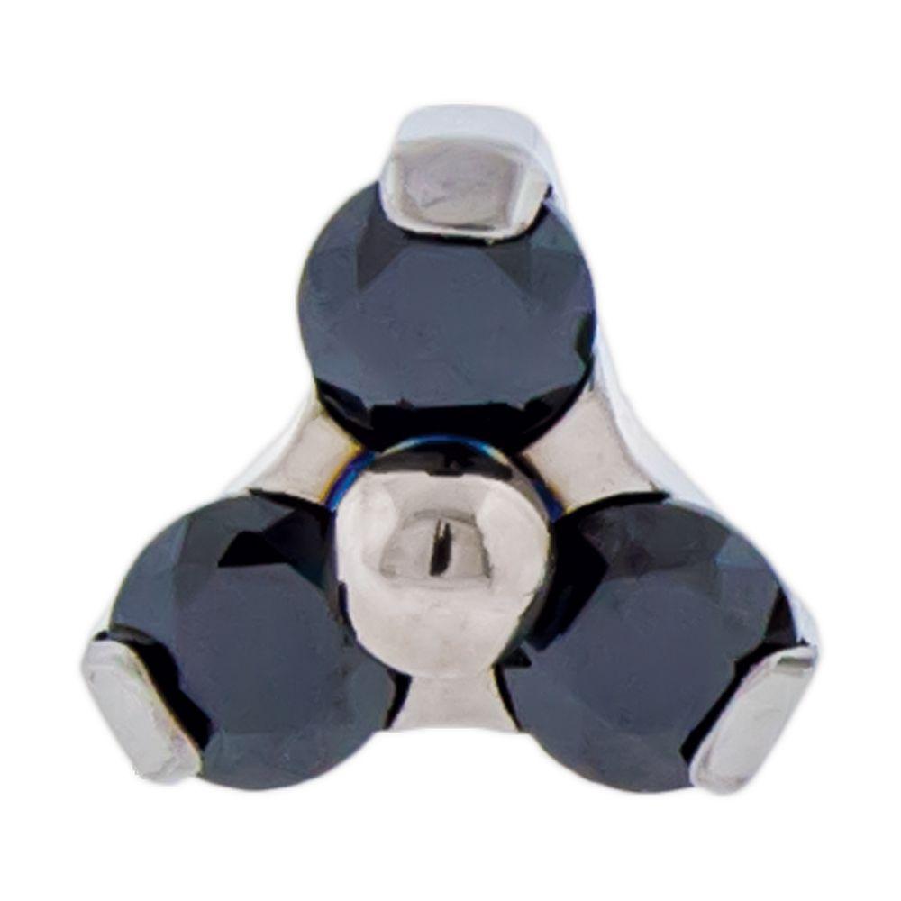 10g, 12g & 14g Titanium Trinity Gem Replacement Heads - 1 Piece -Rebel Bod-RebelBod