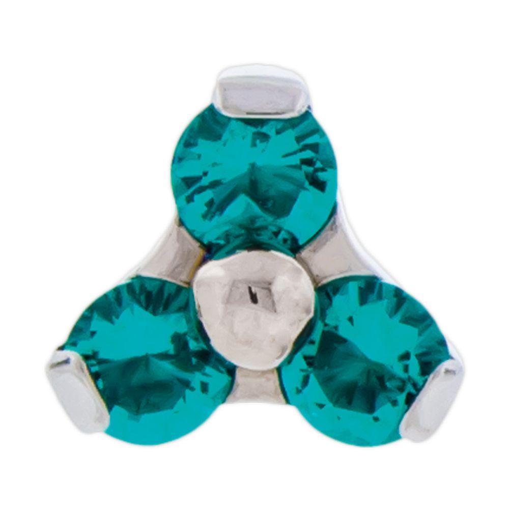 10g, 12g & 14g Titanium Trinity Gem Replacement Heads - 1 Piece -Rebel Bod-RebelBod
