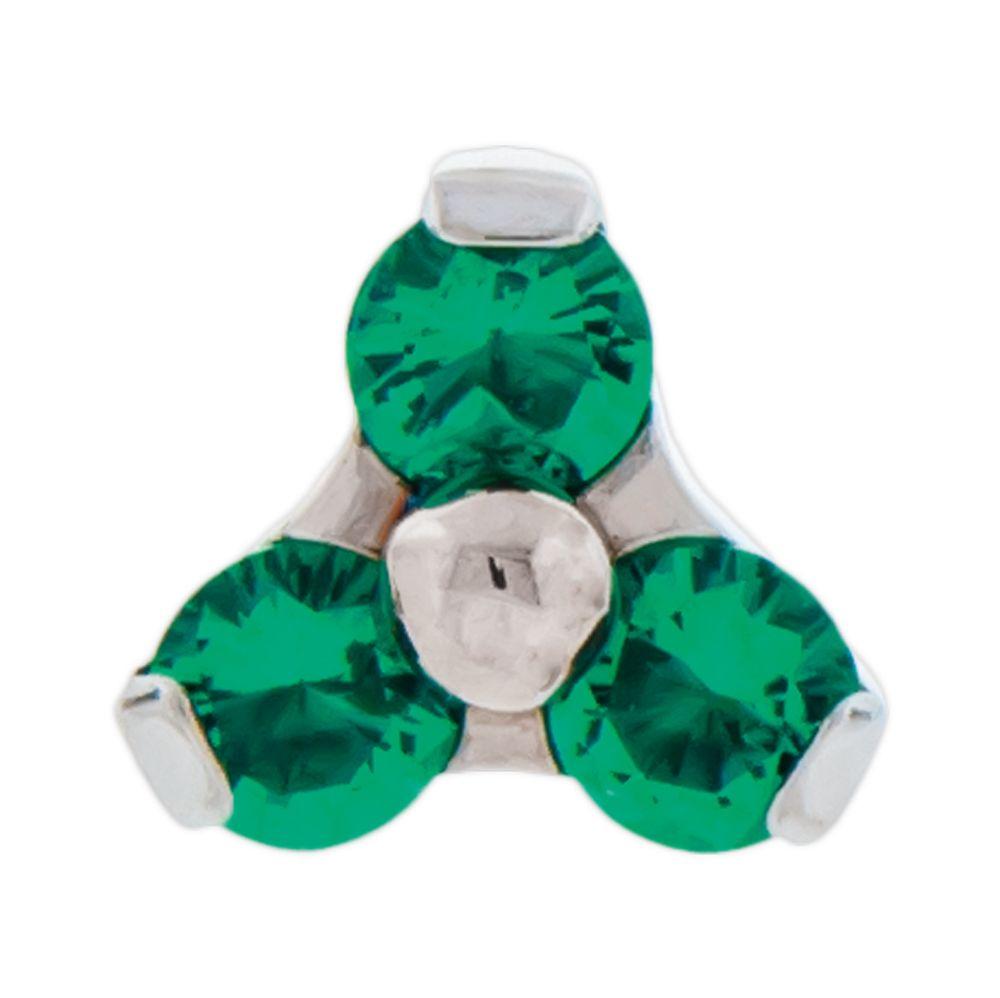 10g, 12g & 14g Titanium Trinity Gem Replacement Heads - 1 Piece -Rebel Bod-RebelBod