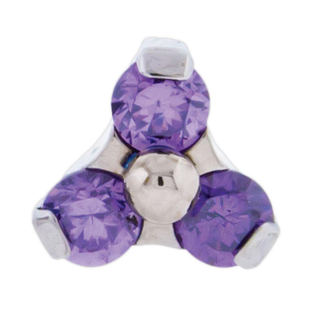 10g, 12g & 14g Titanium Trinity Gem Replacement Heads - 1 Piece -Rebel Bod-RebelBod