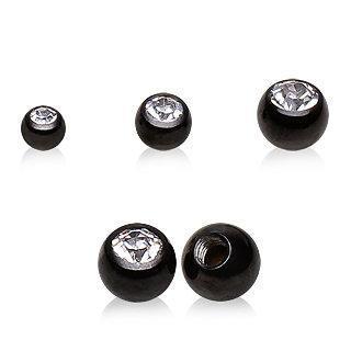 10pcs PVD Plated Gemmed Ball Package - 1 Pack