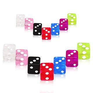 10pcs UV Coated Acrylic Dice Ball Package - 1 Pack