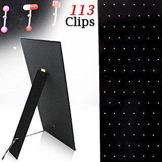 113 Clips Black Velvet Board Display