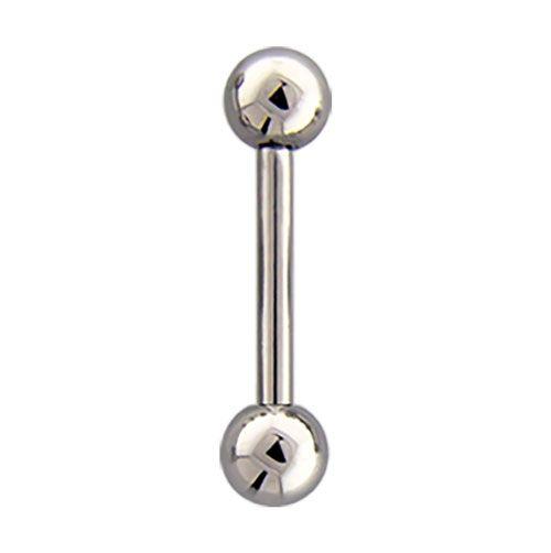 STRAIGHT BARBELL 12g Internally Threaded Steel Barbell - 1 Piece #SPLT#6 -Rebel Bod-RebelBod