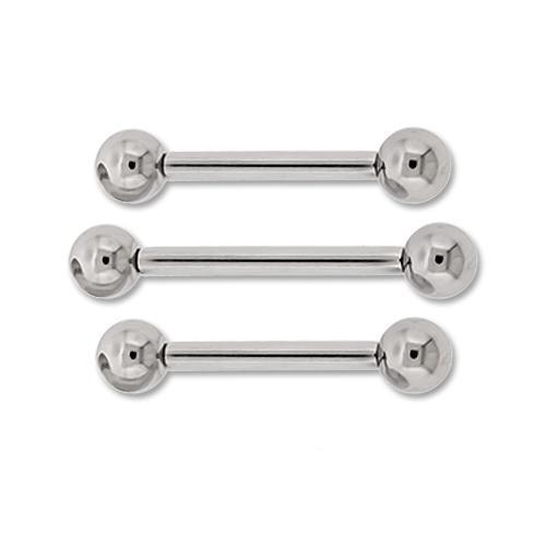 STRAIGHT BARBELL 12G Internally Threaded Titanium Barbell - 1 Piece -Rebel Bod-RebelBod