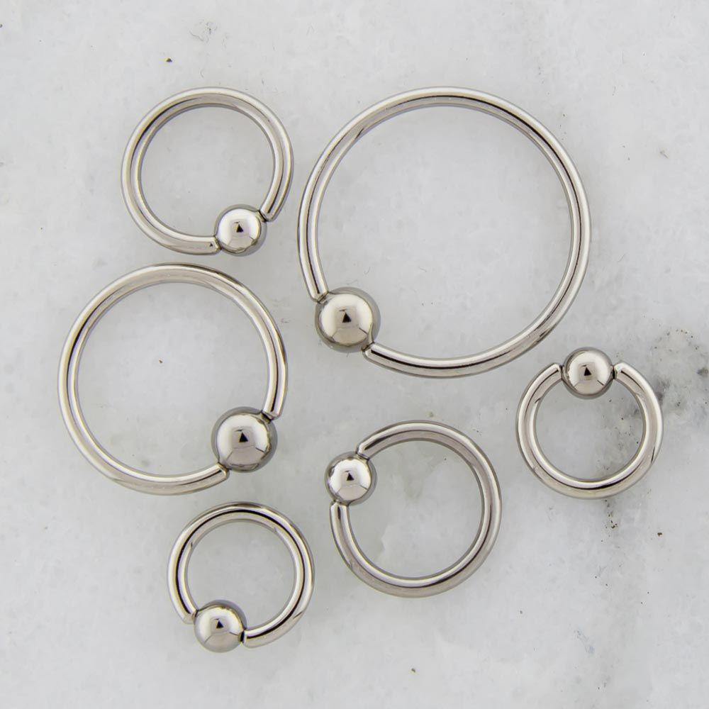 12g Steel Captive Bead Rings - 1 Piece #SPLT -Rebel Bod-RebelBod