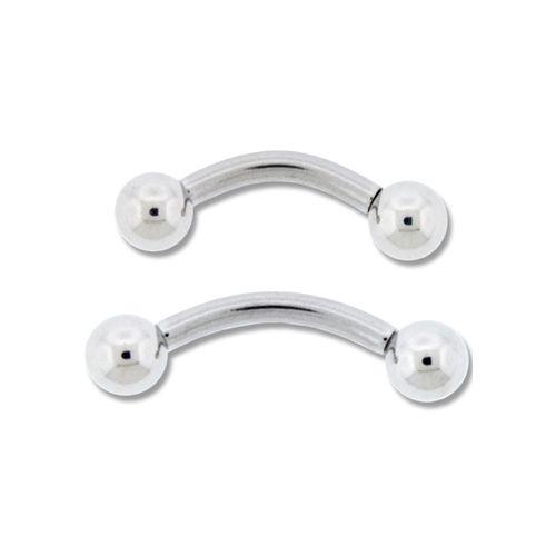 CURVED BARBELL 12g Steel Externally Threaded Curved Barbell - 1 Piece #SPLT#6 -Rebel Bod-RebelBod