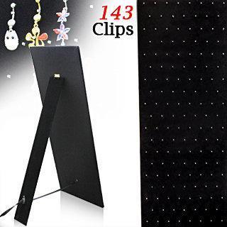 143 Clips Black Velvet Board Display