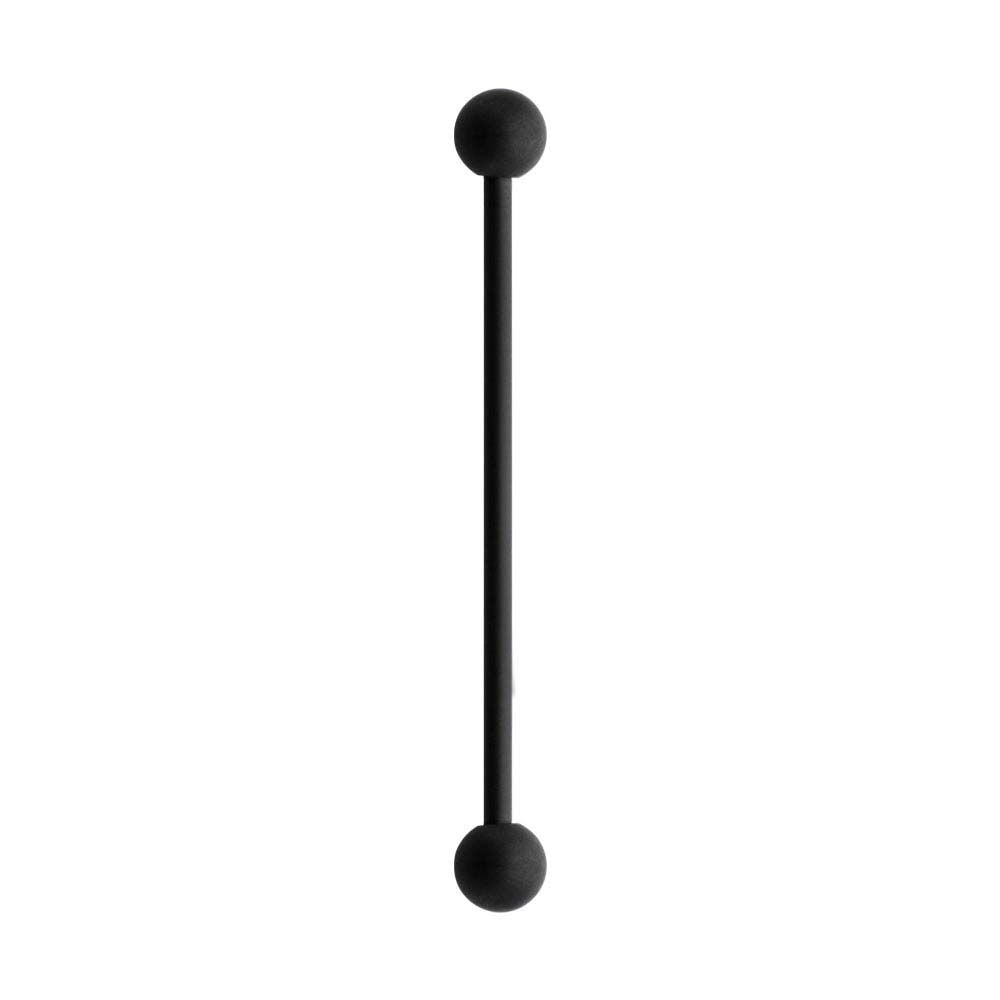 Indistrial Barbell 14g 1 3/8" Barbell Matte Black PVD Finish -Rebel Bod-RebelBod