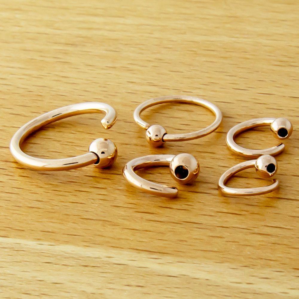 14g, 16g, 18g & 20g Rose Gold Pvd Fixed Bead Cbr - 1 Piece -Rebel Bod-RebelBod