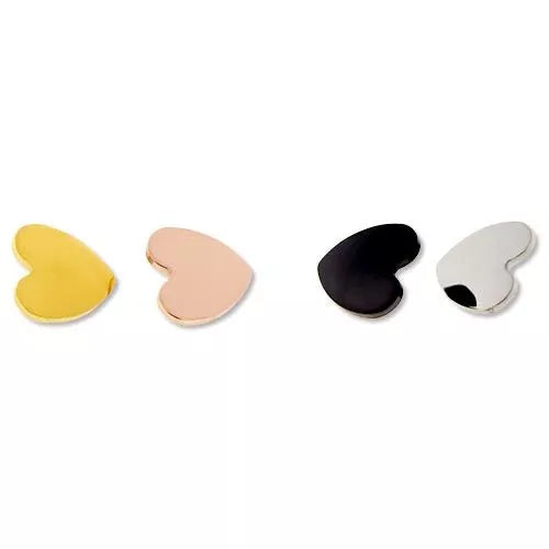 Body Jewelry Parts 14g & 16g/18g Pvd Coated Titanium Heart Threaded End - 1 Piece -Rebel Bod-RebelBod