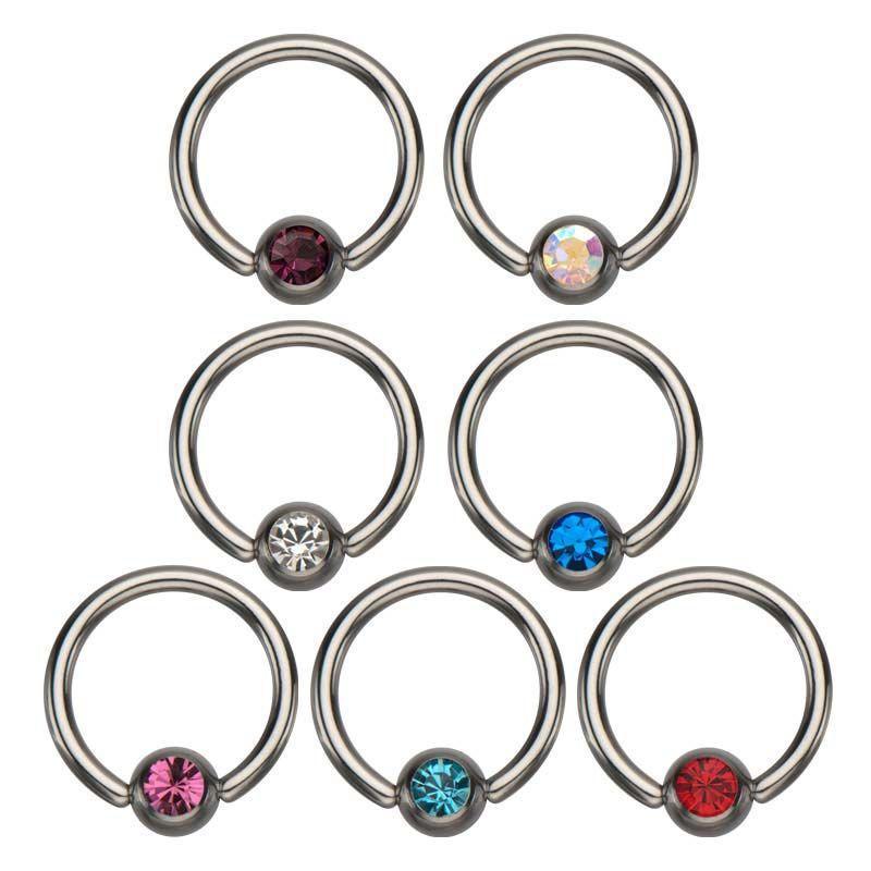 14g Captive Bead Ring Gem