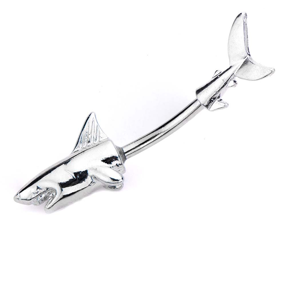 TBD-Belly 14g 716 Surgical Steel In Out Shark Navel -Rebel Bod-RebelBod