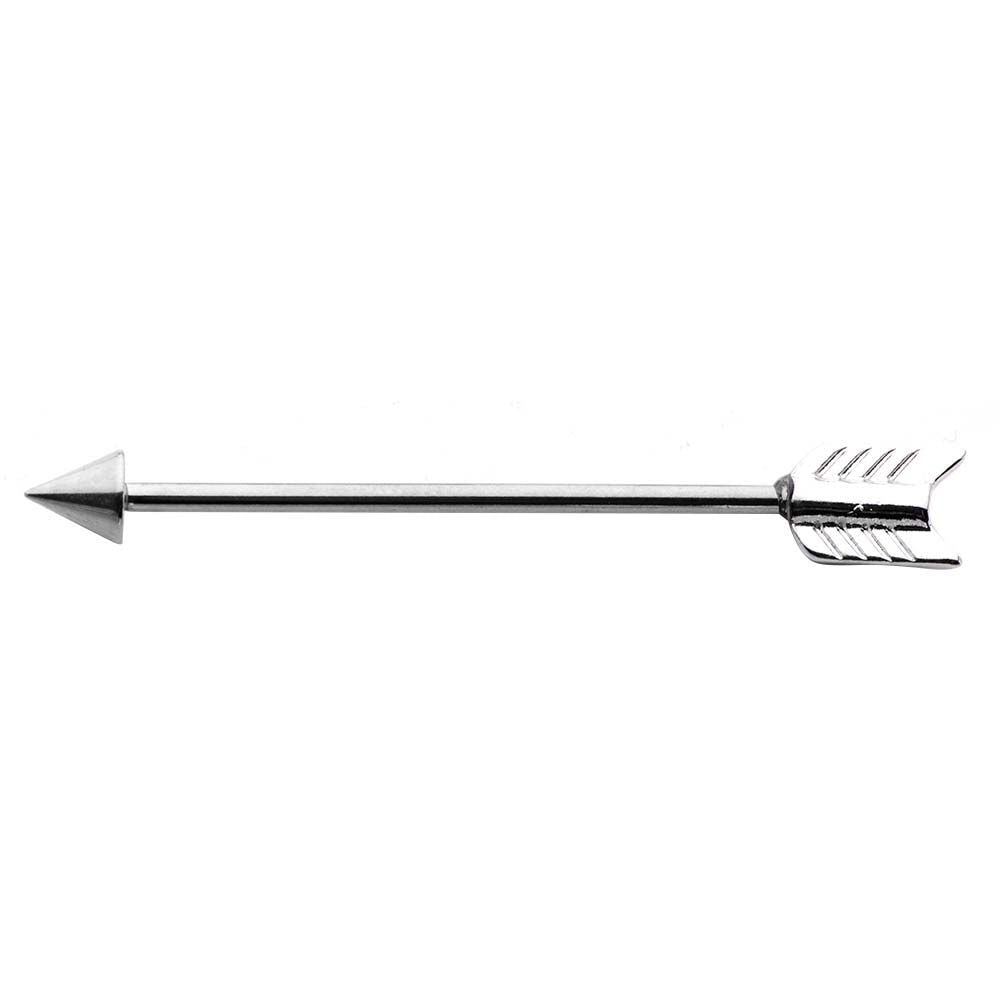 Indistrial Barbell 14g Arrow Industrial Barbell 1 38 length -Rebel Bod-RebelBod