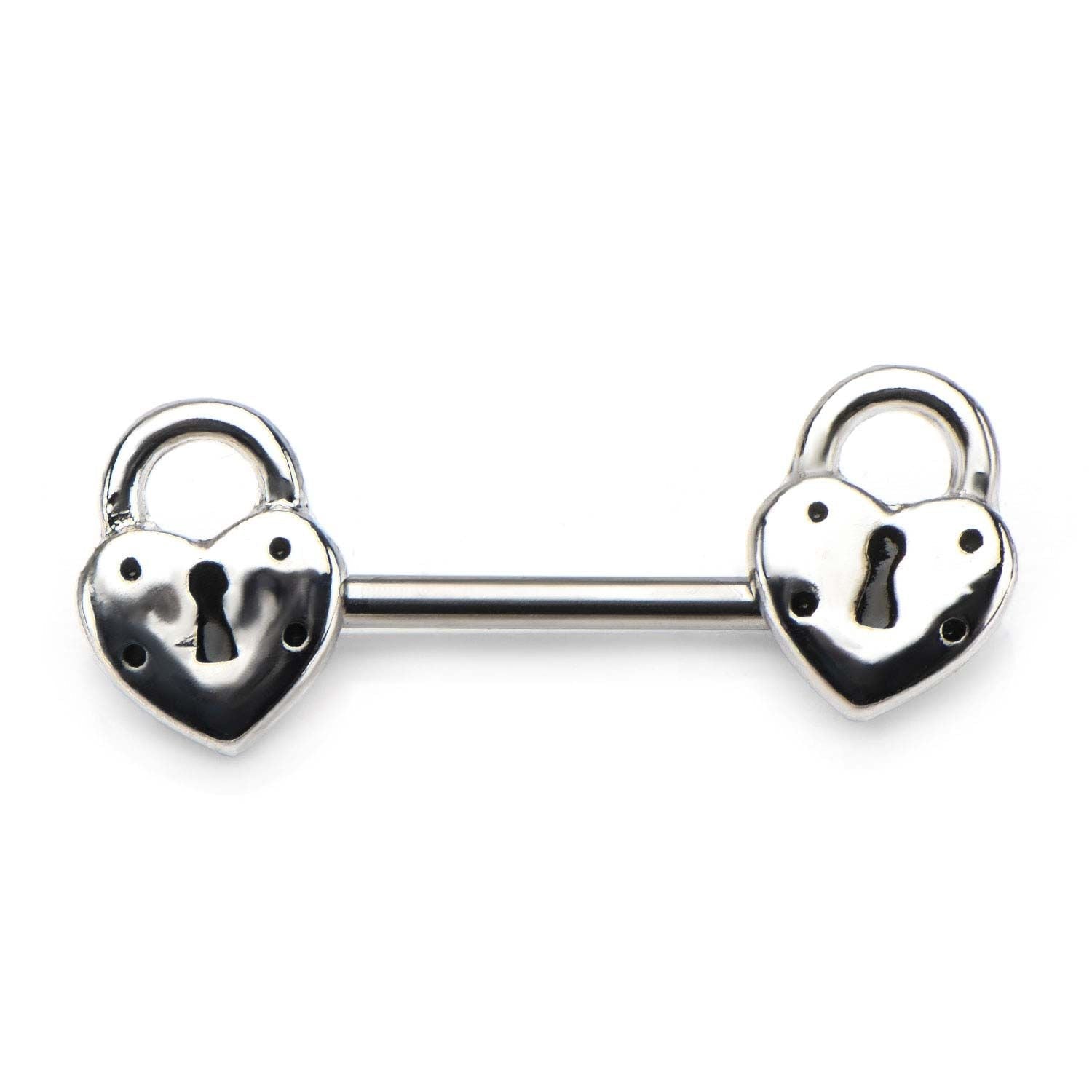 TBD-Nipple 14g Heart Lock Nipple Barbell -Rebel Bod-RebelBod
