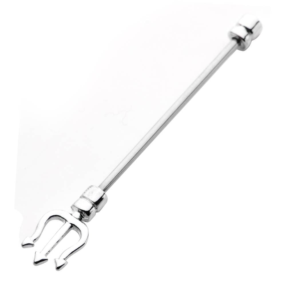 Indistrial Barbell 14g Pitch Fork Industrial Barbell 1 38 length -Rebel Bod-RebelBod