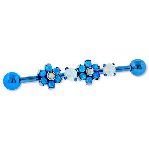 Industrial Barbell 14G Purple Titanium Multi Thread Industrial Barbell Post Only No Balls -Rebel Bod-RebelBod