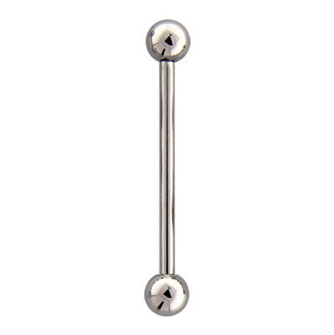 STRAIGHT BARBELL 14g Steel Externally Threaded Barbell - 1 Piece #SPLT#12 -Rebel Bod-RebelBod