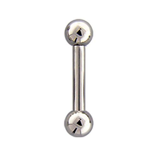 STRAIGHT BARBELL 14g Steel Externally Threaded Barbell - 1 Piece #SPLT#12 -Rebel Bod-RebelBod