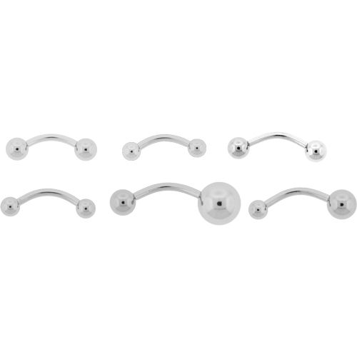 CURVED BARBELL 14g Steel Externally Threaded Curved Barbells - 1 Piece #SPLT -Rebel Bod-RebelBod