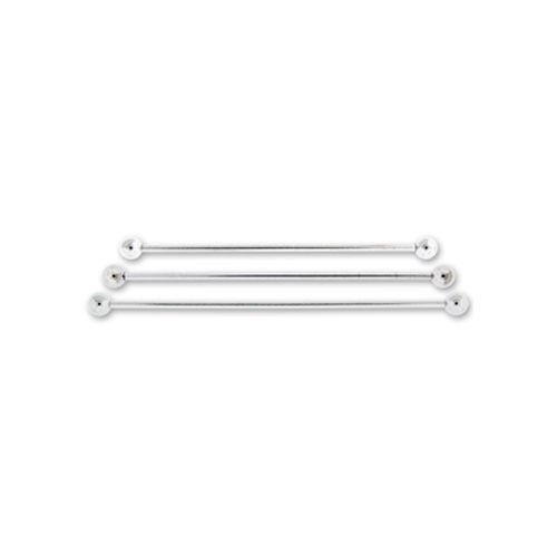 STRAIGHT BARBELL 14g Steel Externally Threaded Extra Long Barbells - 1 Piece #SPLT#6 -Rebel Bod-RebelBod