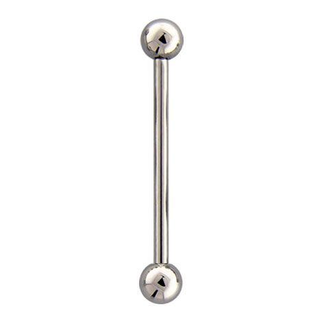 STRAIGHT BARBELL 14g Steel Externally Threaded Extra Long Barbells - 1 Piece #SPLT#6 -Rebel Bod-RebelBod