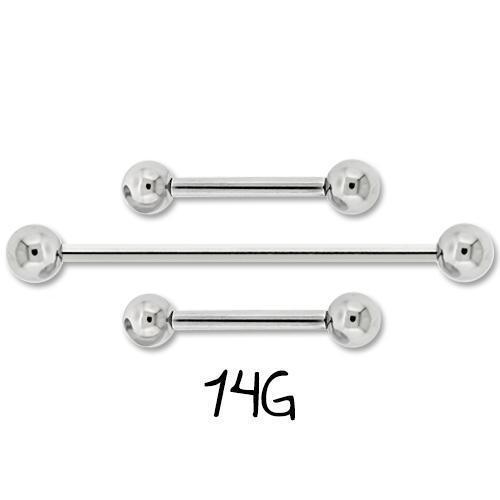 STRAIGHT BARBELL 14g Steel Internally Threaded Barbells - 1 Piece #SPLT# + -Rebel Bod-RebelBod
