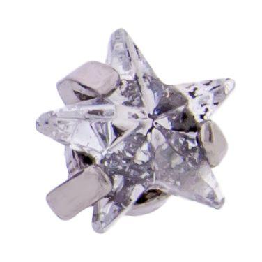 14g Steel Prong Set Gem Star Replacement Heads - 1 Piece -Rebel Bod-RebelBod