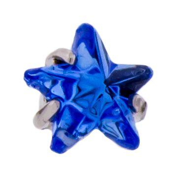 14g Steel Prong Set Gem Star Replacement Heads - 1 Piece -Rebel Bod-RebelBod