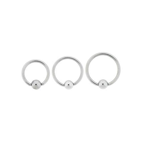 14G Surgical Steel Captive Bead Ring #SPLT#12