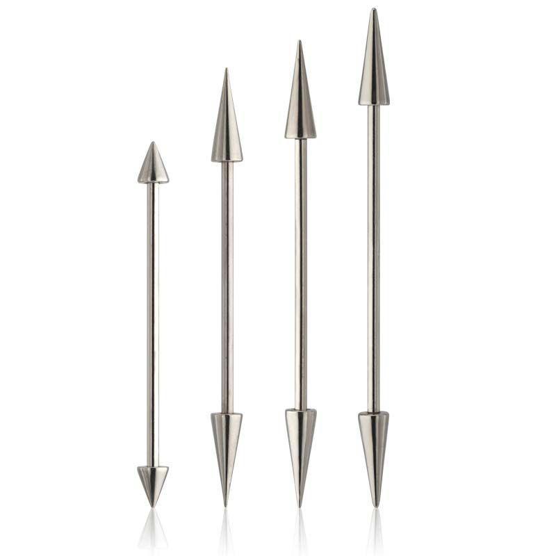 Industrial Barbell 14g Surgical Steel Spike Industrial Barbell sbvbs4992 - 1 Piece -Rebel Bod-RebelBod