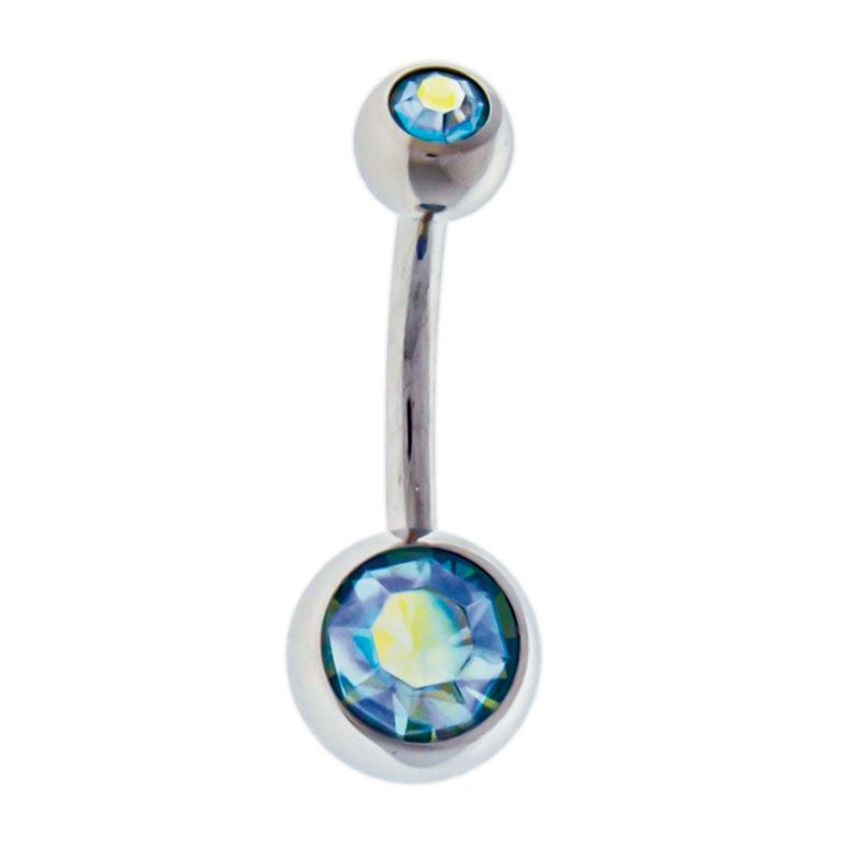 Titanium Dangle Belly Button Ring 14G Navel Piercings Barbell