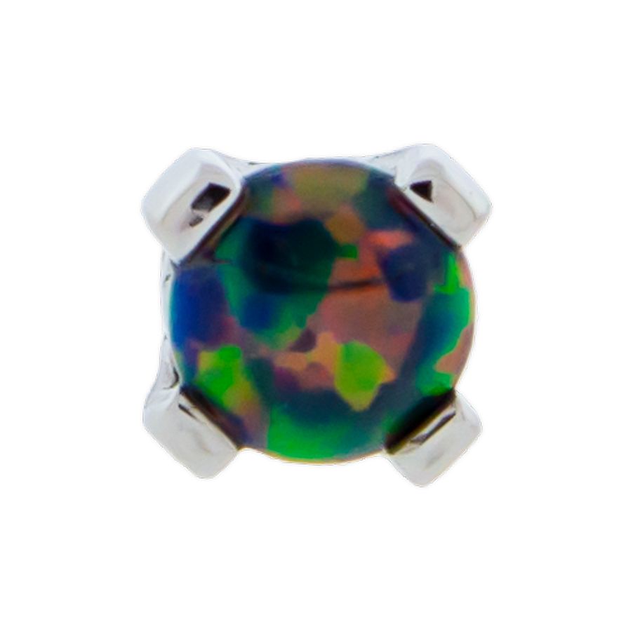 14g Titanium Opal Prong Set End - 1 Piece -Rebel Bod-RebelBod