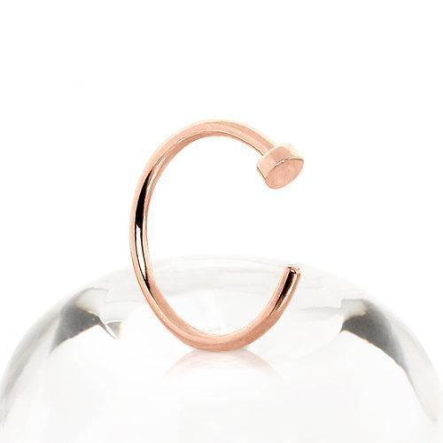14K Rose Gold Nose C-Shape Hoop Ring