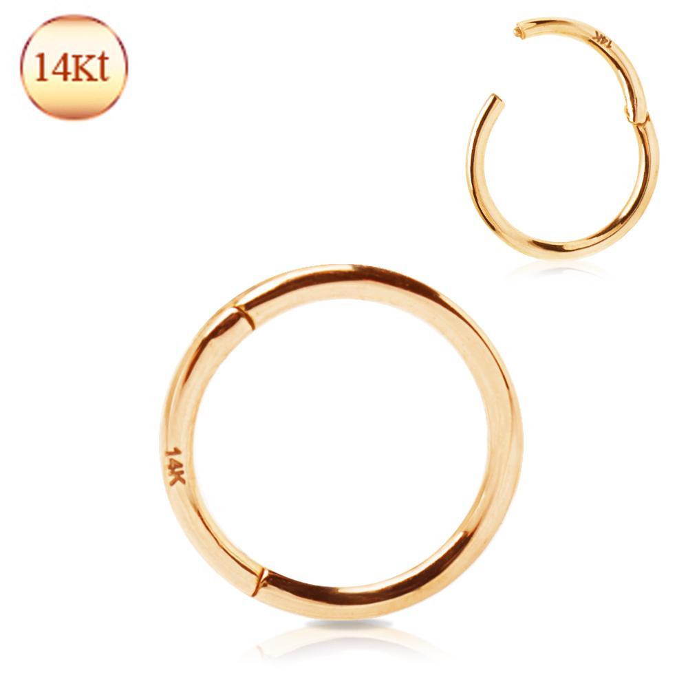 14K Rose Gold Seamless Clicker Ring - 1 Piece